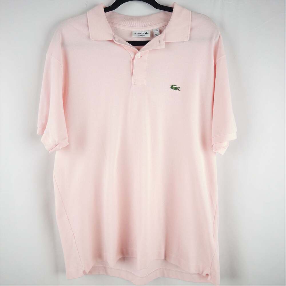 Lacoste Men's Classic Fit L.12.12 Piqué Polo Shirt in Light Pink
